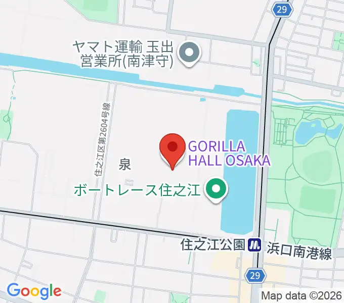 GORILLA HALL OSAKAの地図