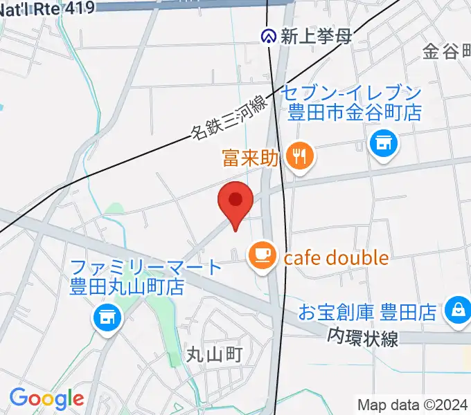 ロッキン豊田店の地図