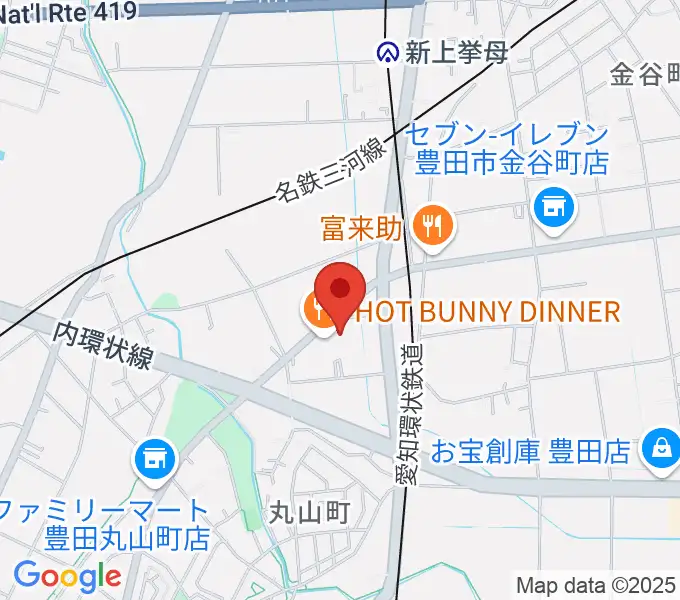 ロッキン豊田店の地図