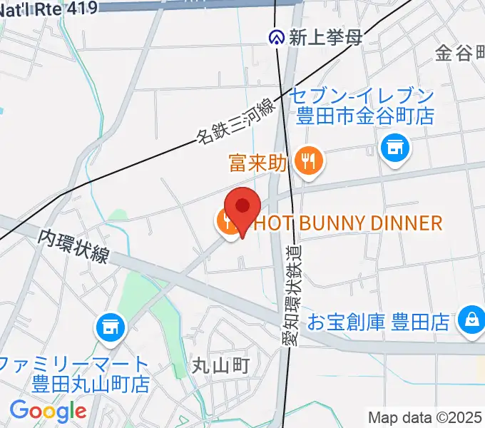 ロッキン豊田店の地図