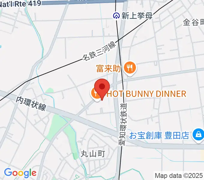 ロッキン豊田店の地図