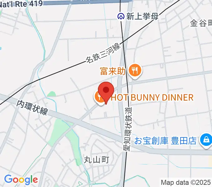 ロッキン豊田店の地図