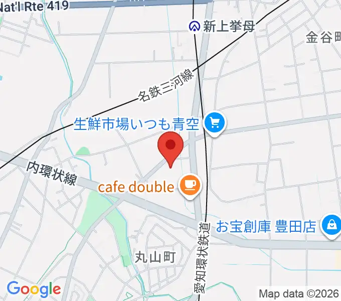 ロッキン豊田店の地図