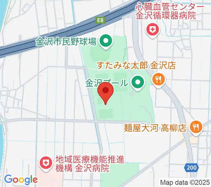 金沢ゴーゴーカレースタジアムの地図