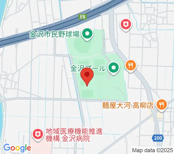 金沢ゴーゴーカレースタジアムの地図