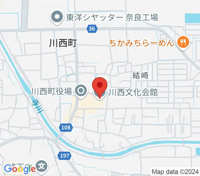 川西文化会館の地図