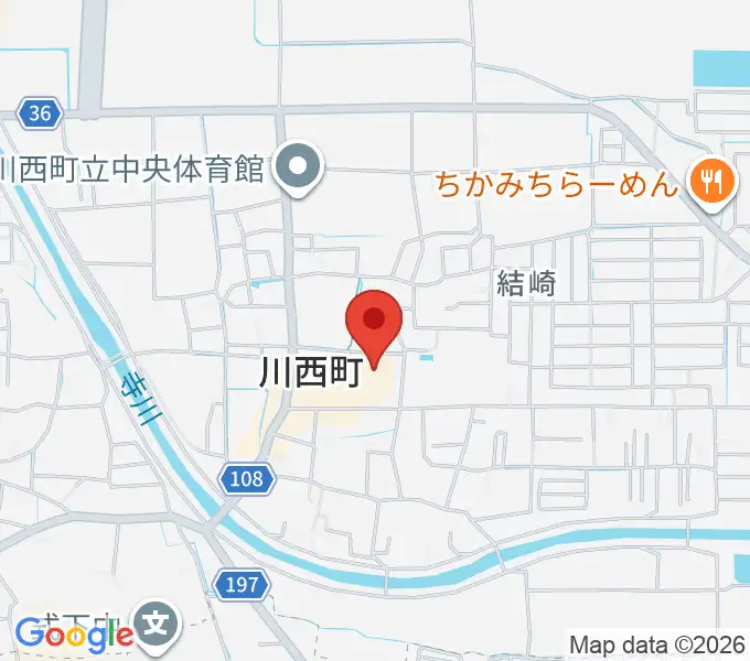 川西文化会館の地図