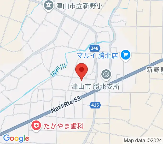 津山市勝北文化センターの地図