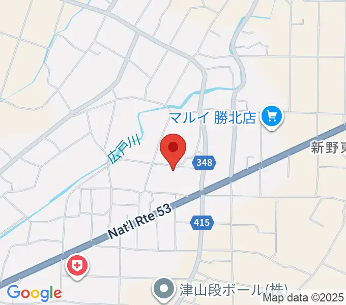 津山市勝北文化センターの地図