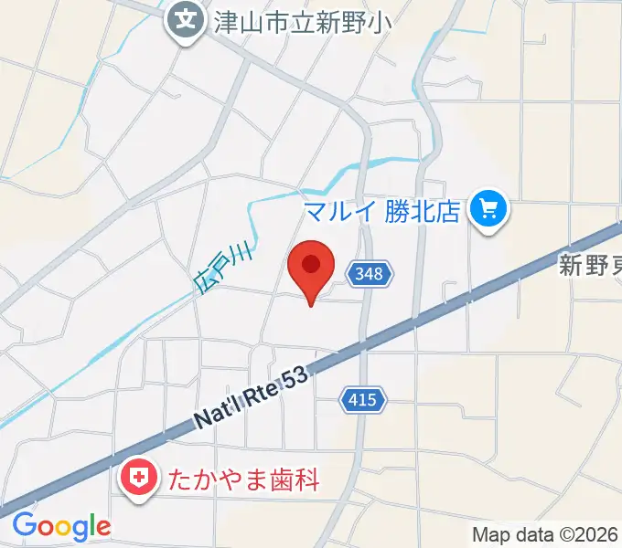 津山市勝北文化センターの地図