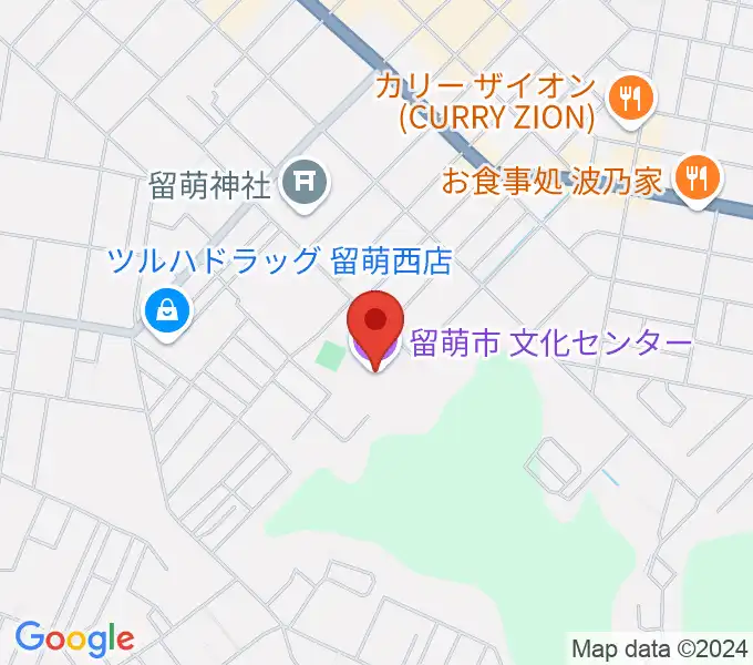 留萌市文化センターの地図