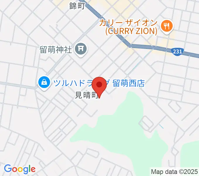留萌市文化センターの地図