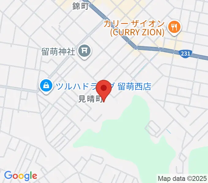 留萌市文化センターの地図
