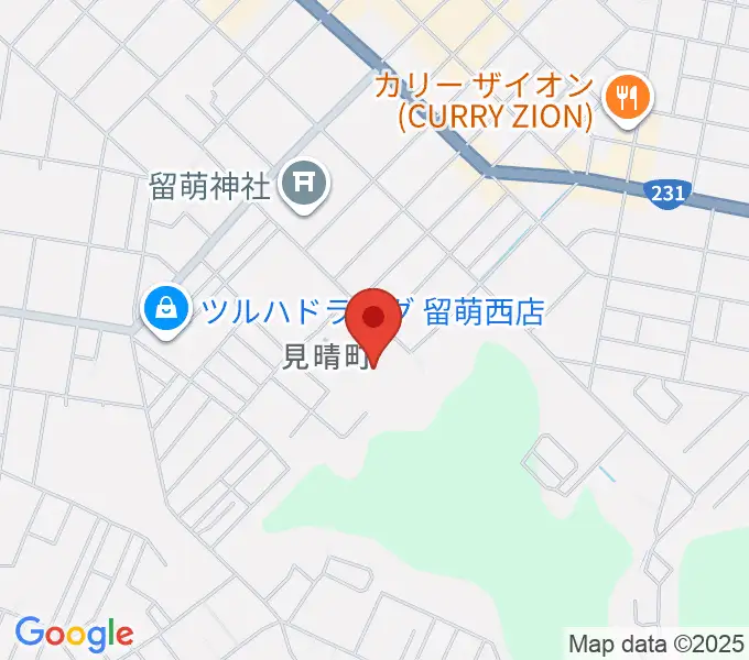 留萌市文化センターの地図