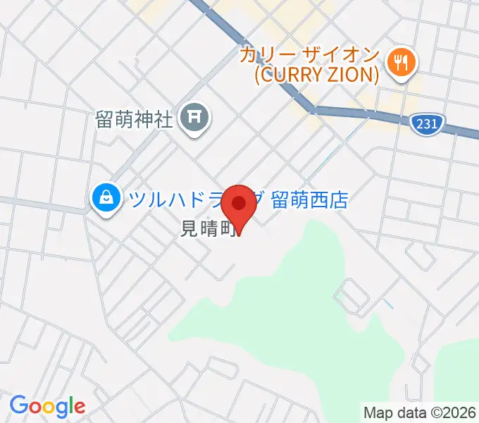 留萌市文化センターの地図