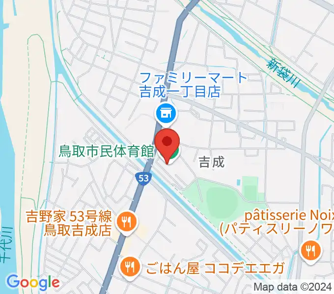 鳥取市民体育館エネトピアアリーナの地図