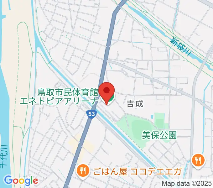 鳥取市民体育館エネトピアアリーナの地図