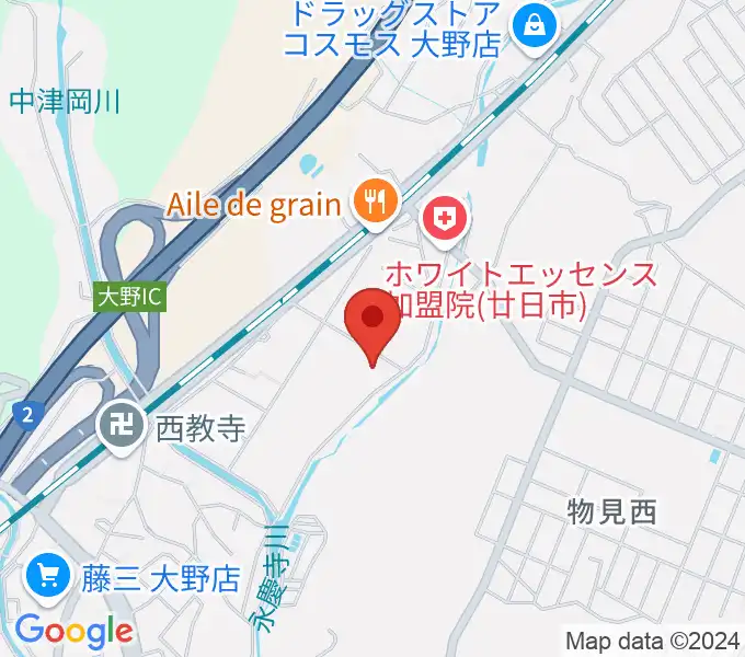 フジタスクエアまるくる大野の地図