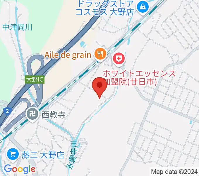 フジタスクエアまるくる大野の地図