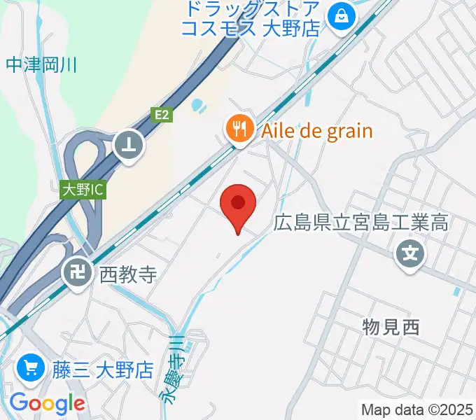 フジタスクエアまるくる大野の地図