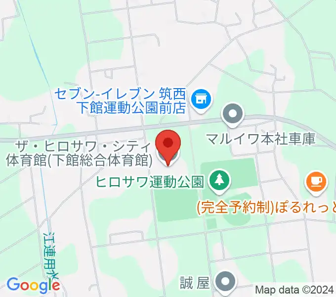 ザ・ヒロサワ・シティ体育館の地図