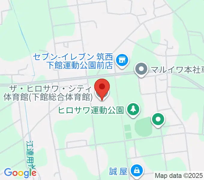 ザ・ヒロサワ・シティ体育館の地図