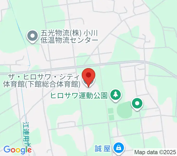ザ・ヒロサワ・シティ体育館の地図