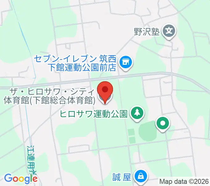 ザ・ヒロサワ・シティ体育館の地図