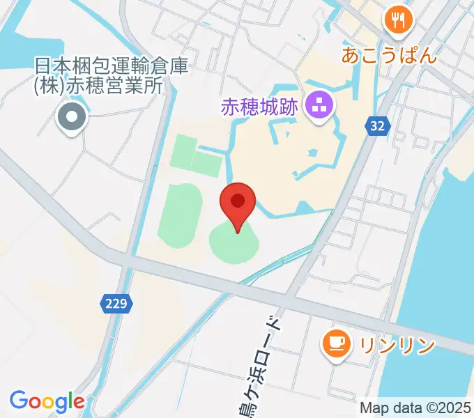 赤穂トラストホープ球場の地図