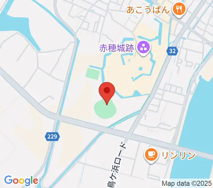 赤穂トラストホープ球場の地図