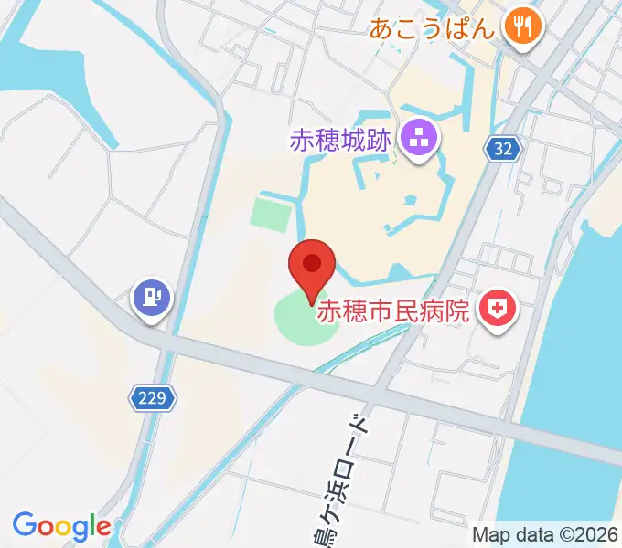 赤穂トラストホープ球場の地図