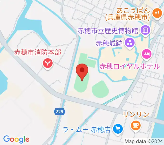 赤穂城南緑地陸上競技場の地図