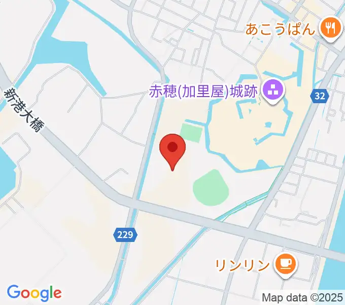 赤穂城南緑地陸上競技場の地図