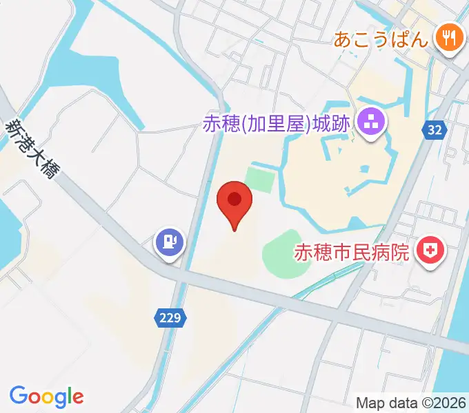 赤穂城南緑地陸上競技場の地図