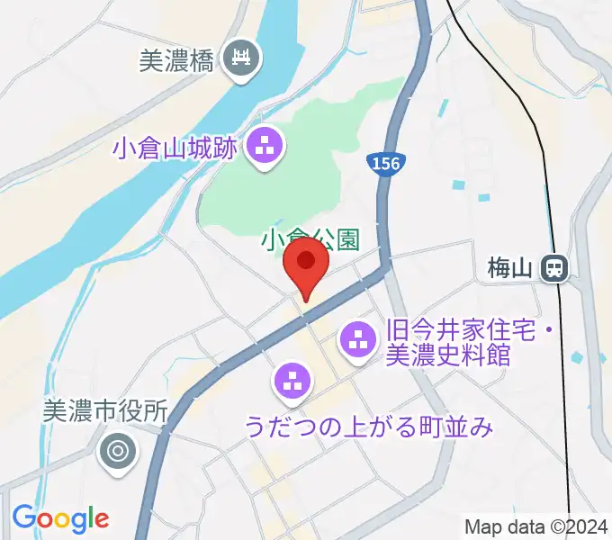 美濃市文化会館の地図