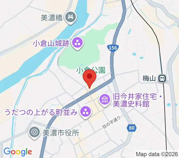 美濃市文化会館の地図