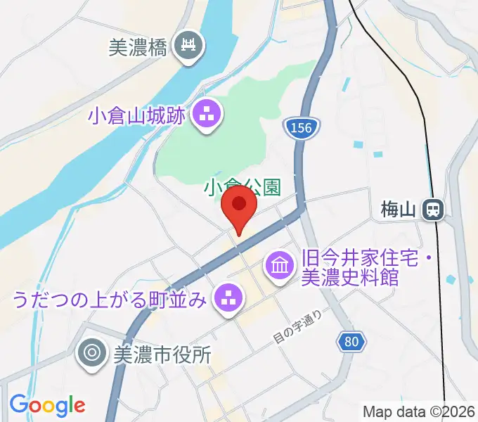 美濃市文化会館の地図
