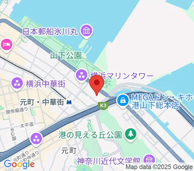 横浜人形の家の地図