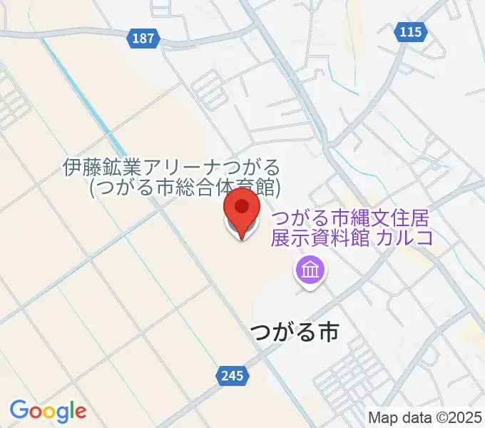 伊藤鉱業アリーナつがるの地図