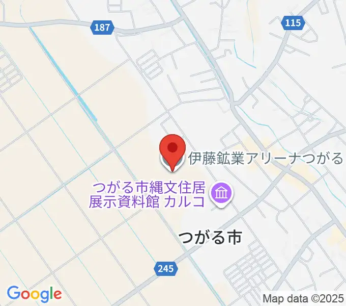 伊藤鉱業アリーナつがるの地図
