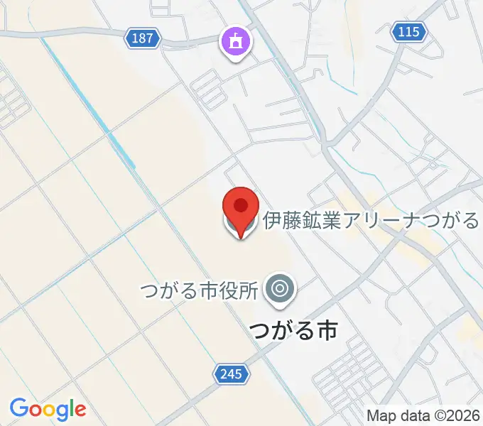 伊藤鉱業アリーナつがるの地図