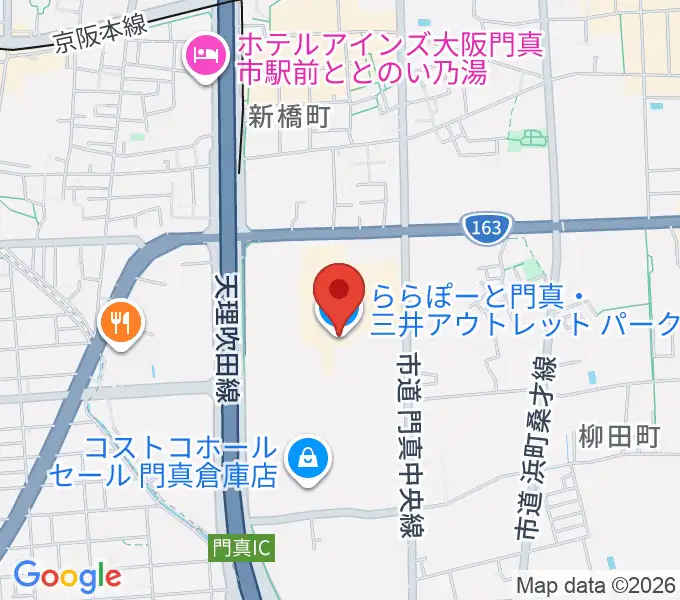 TOHOシネマズ ららぽーと門真の地図