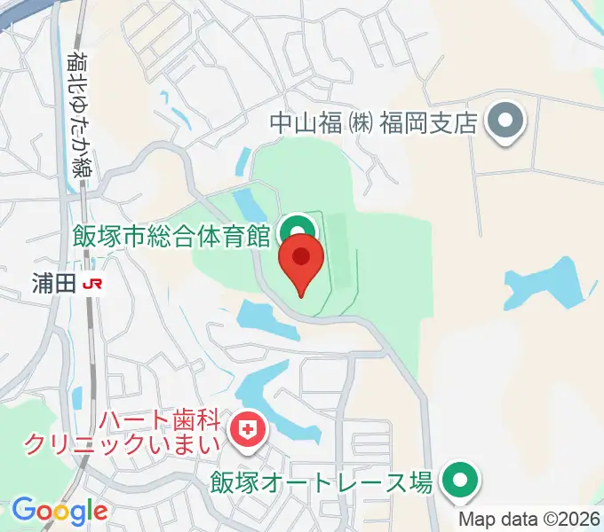 飯塚市総合体育館の地図