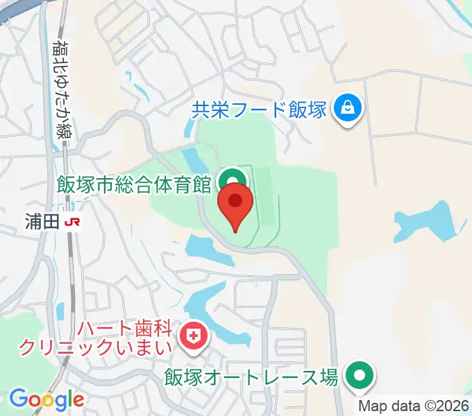 飯塚市総合体育館の地図