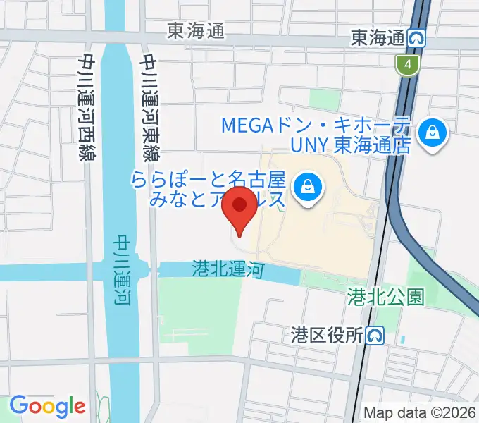 コムテックポートベースの地図