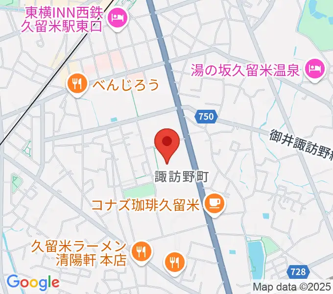 えーるピア久留米 生涯学習センターの地図