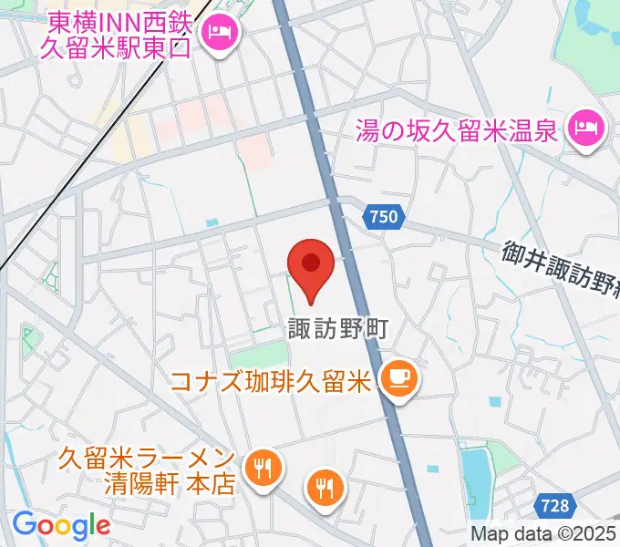 えーるピア久留米 生涯学習センターの地図