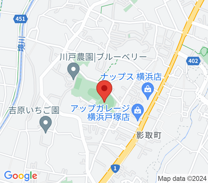 東俣野中央公園運動広場の場所