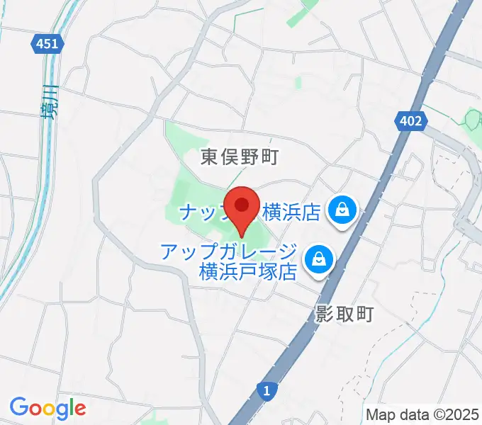 東俣野中央公園運動広場の地図