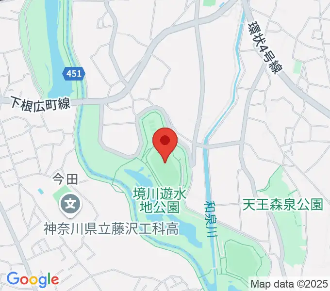 境川遊水地公園多目的グラウンドの地図